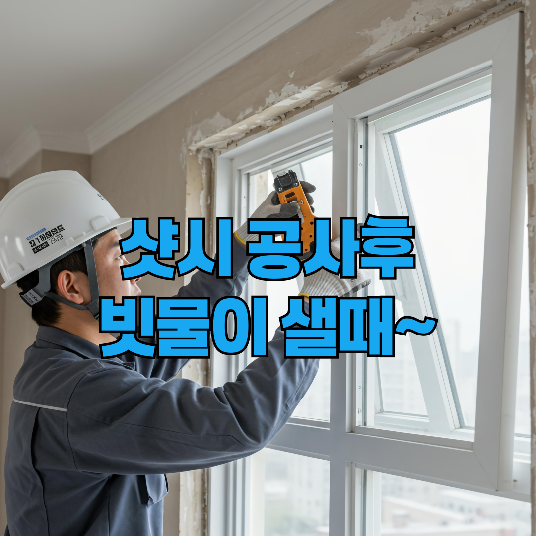 샷시 공사후 빗물이 샐때 원인