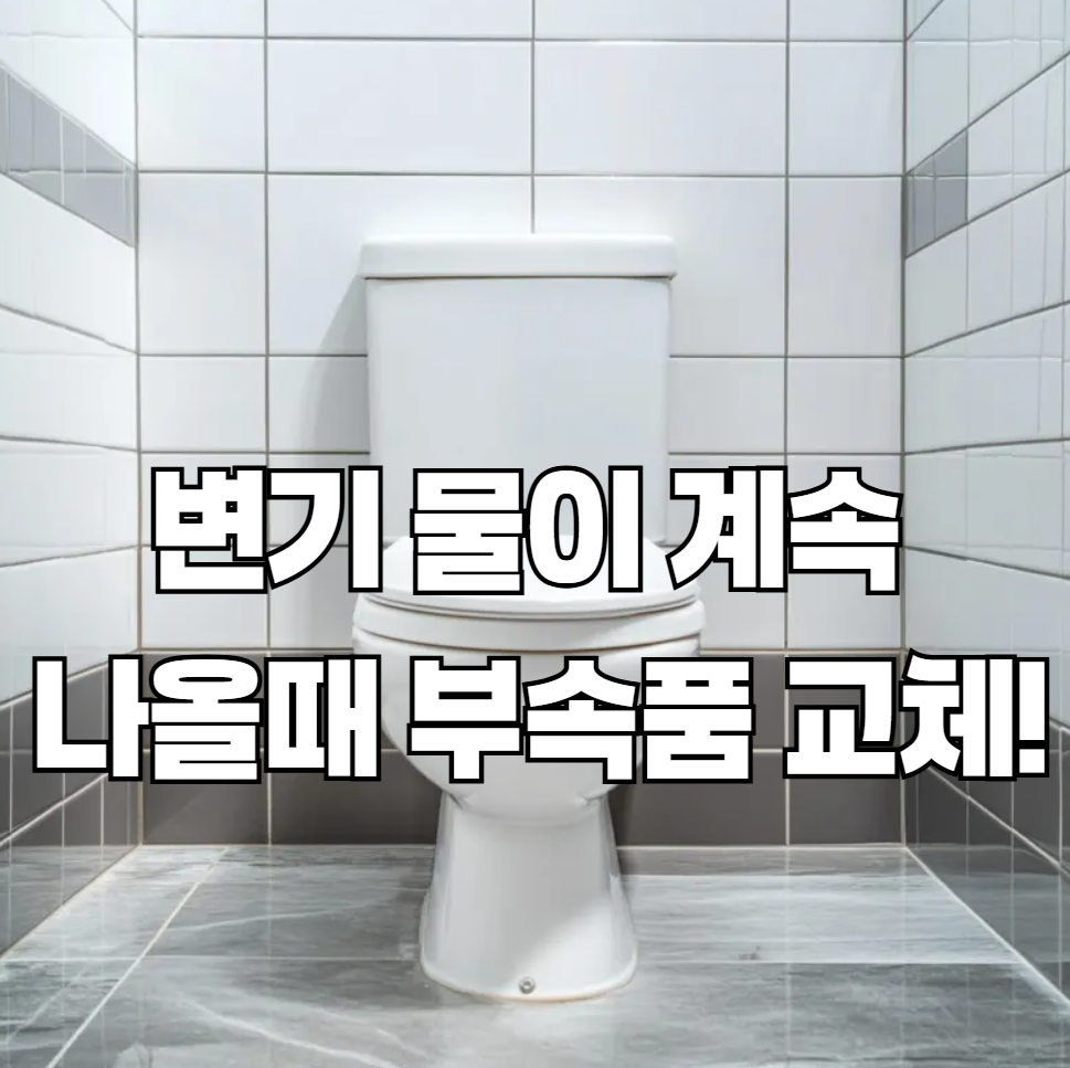 변기 물이 계속 흐른다면? 부속품 교체로 해결하는 법