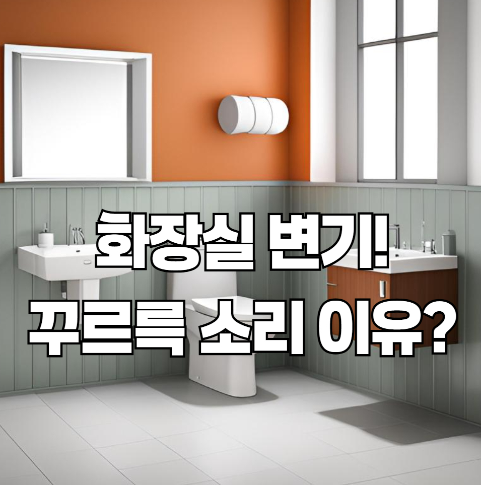 화장실 변기에서 '꾸르륵' 소리가 나는 이유